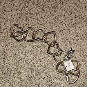 Tahari Home Silver Heart Link Chain Decor